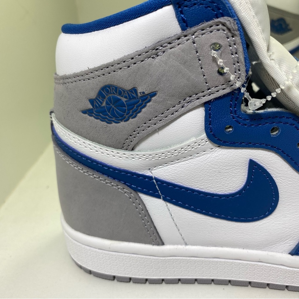 Nike Air Jordan White and Blue size 4 Juniors
